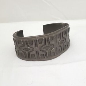 Vintage Brodrene Mylius Norwegian Pewter Unisex Cuff Bracelet